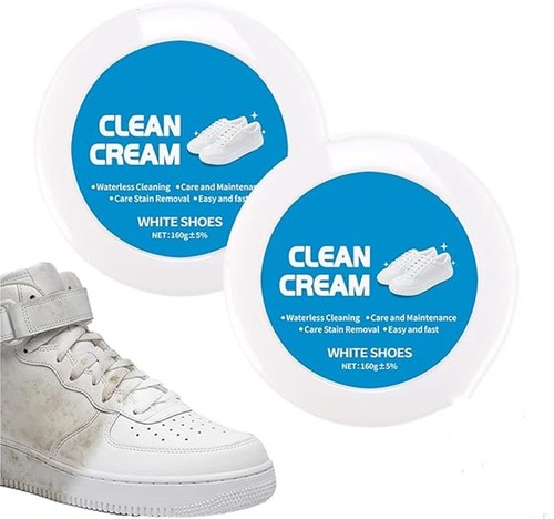 White shoe cleaner cream - white,